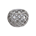 Round Ceramic Lattice Hurricane Lantern - Large