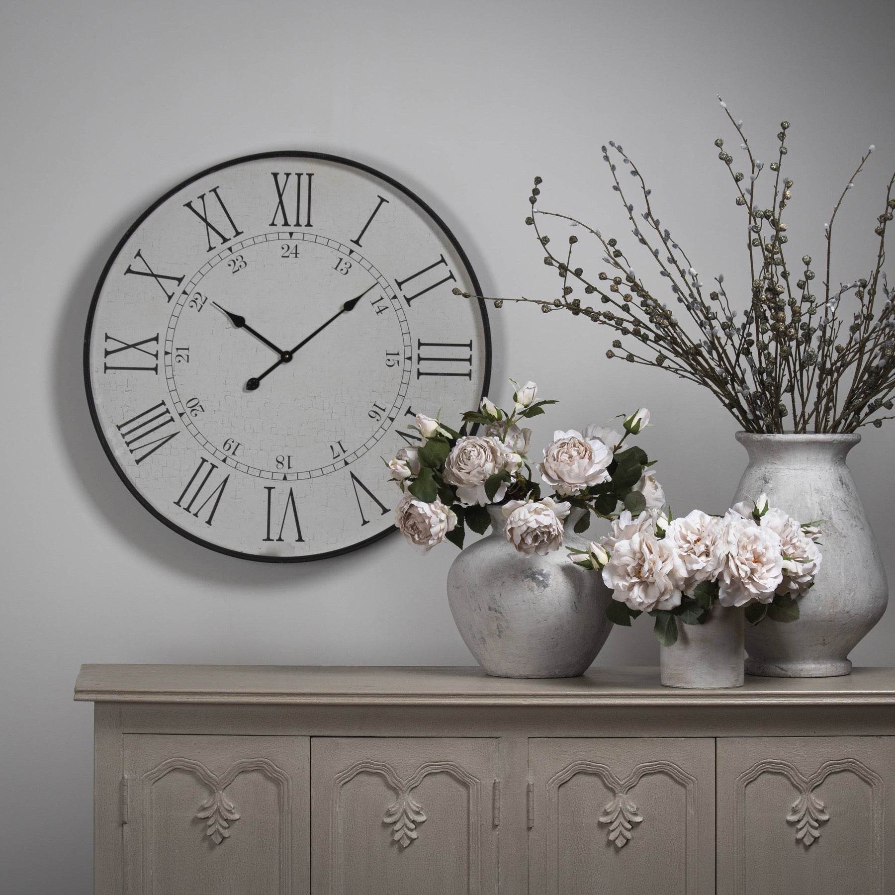 Amaris Embossed Station Clock - Large