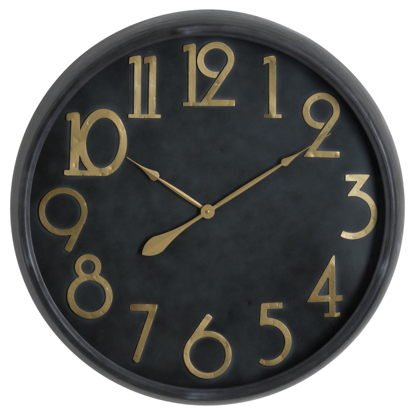 Terra Brass And Black Large Clock