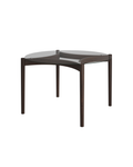 Milano Dining Table - Clear & Dark Cocoa