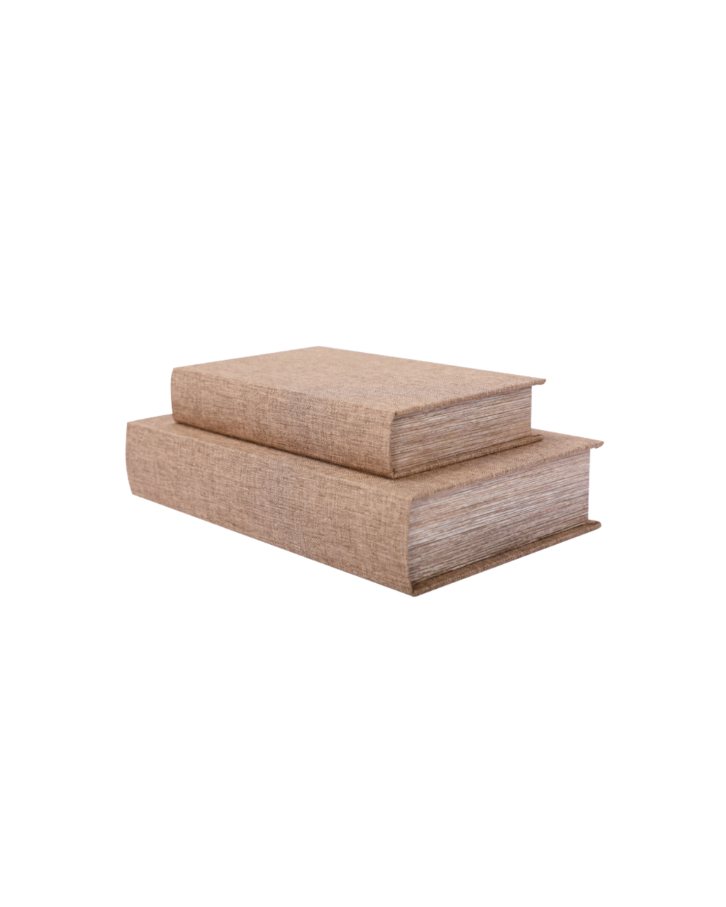 Hampton Book Boxes Set of 2 - Beige Linen