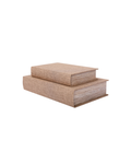 Hampton Book Boxes Set of 2 - Beige Linen