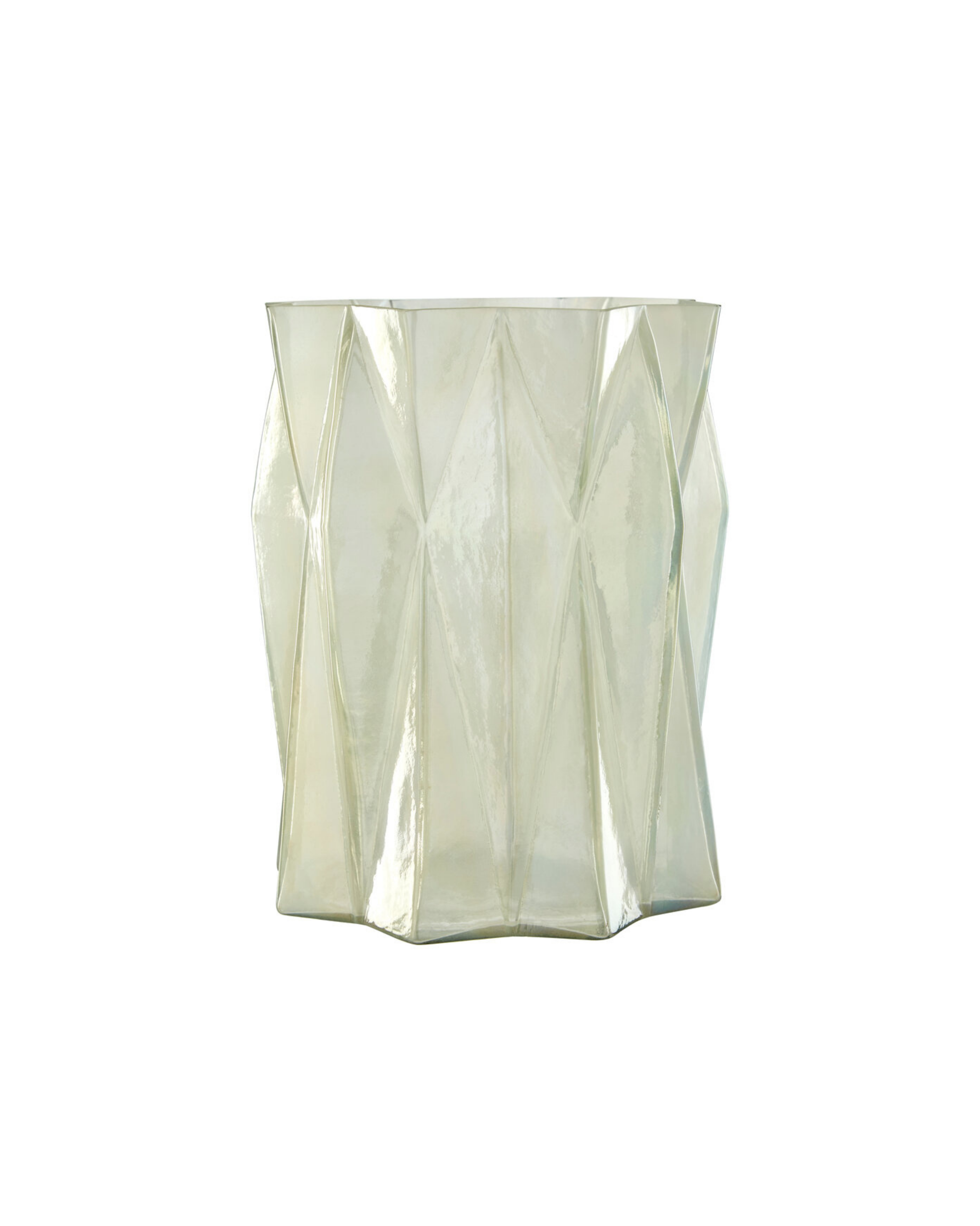 Celeste Irridescent Glass Candle Holder - Large
