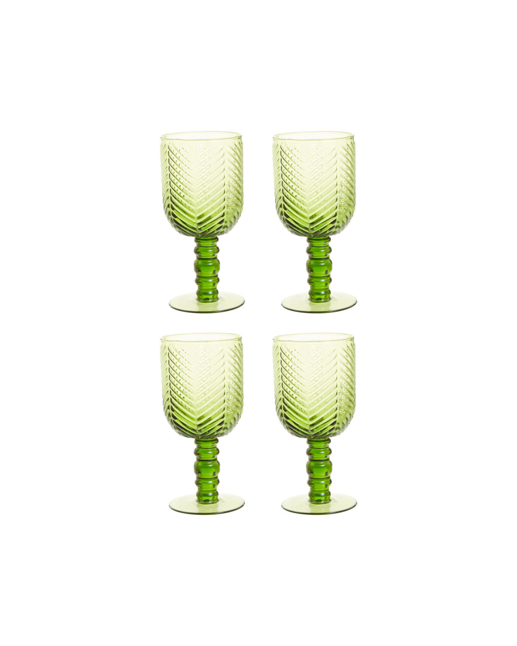 Trevelle Green Wine Glasses - Set of 4