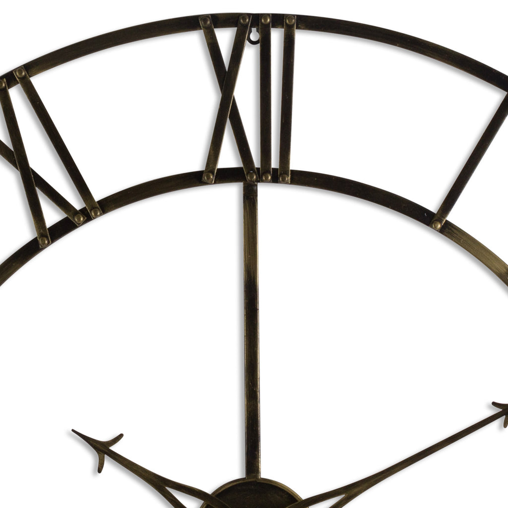 Edera Antique Brass Skeleton Clock - Large