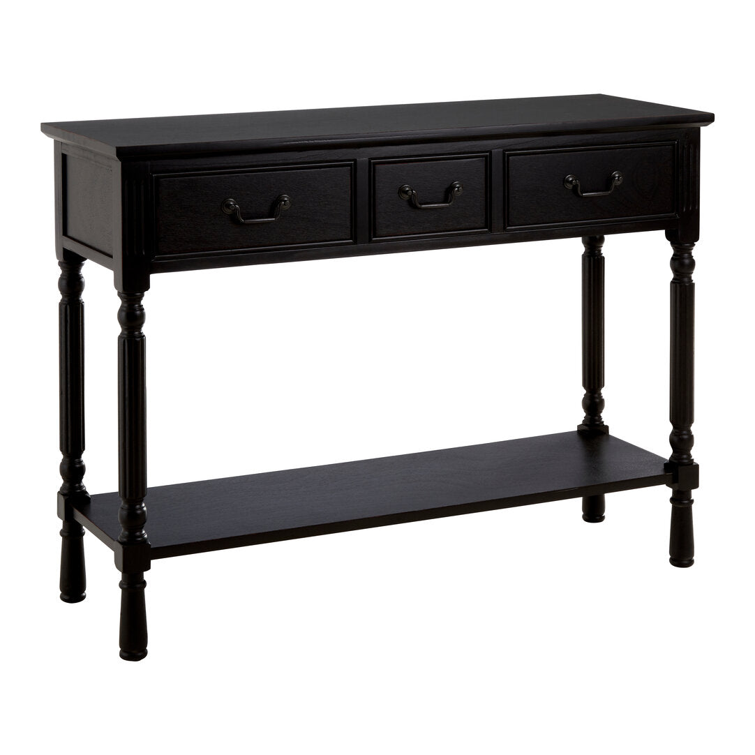 Harbour Three Drawer Console Table - Black