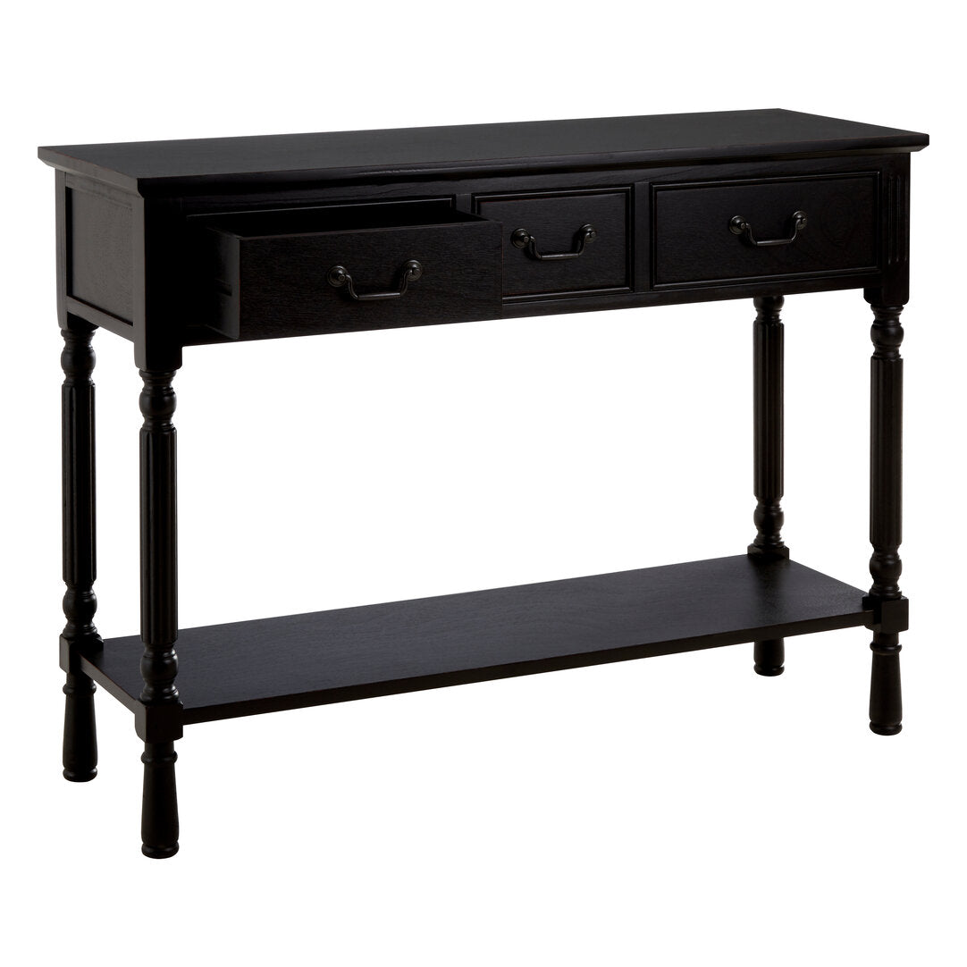 Harbour Three Drawer Console Table - Black