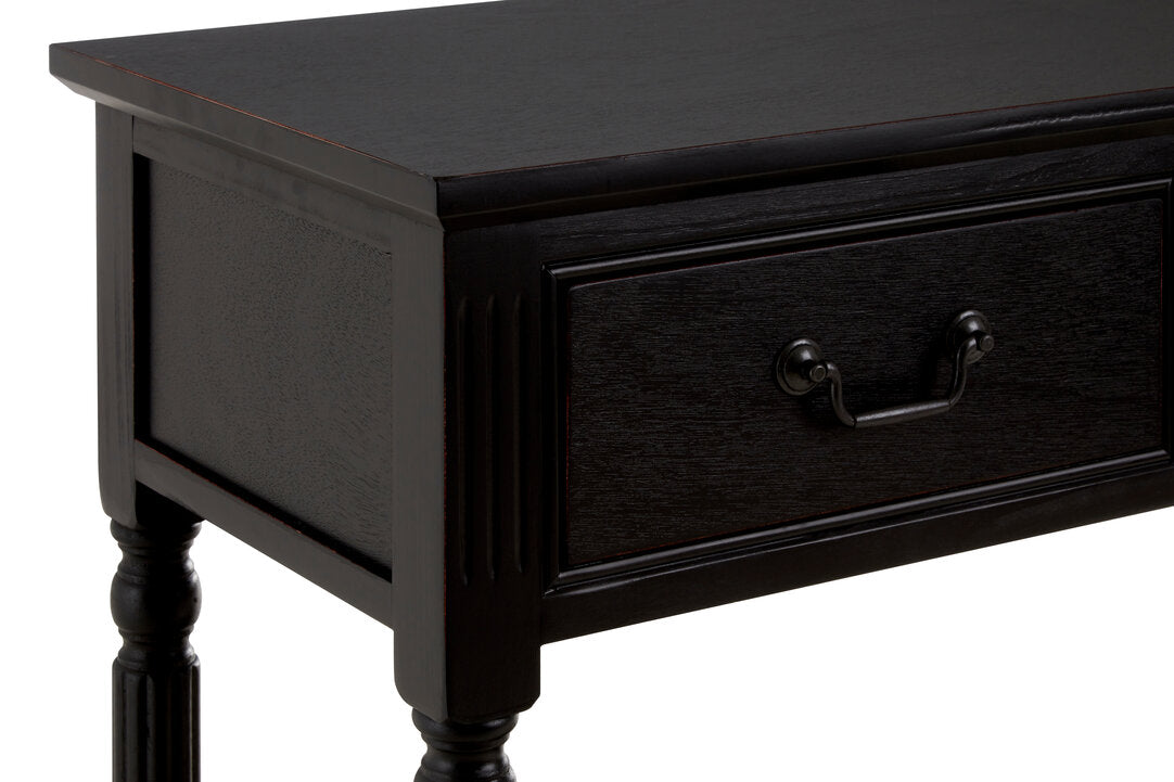 Harbour Three Drawer Console Table - Black