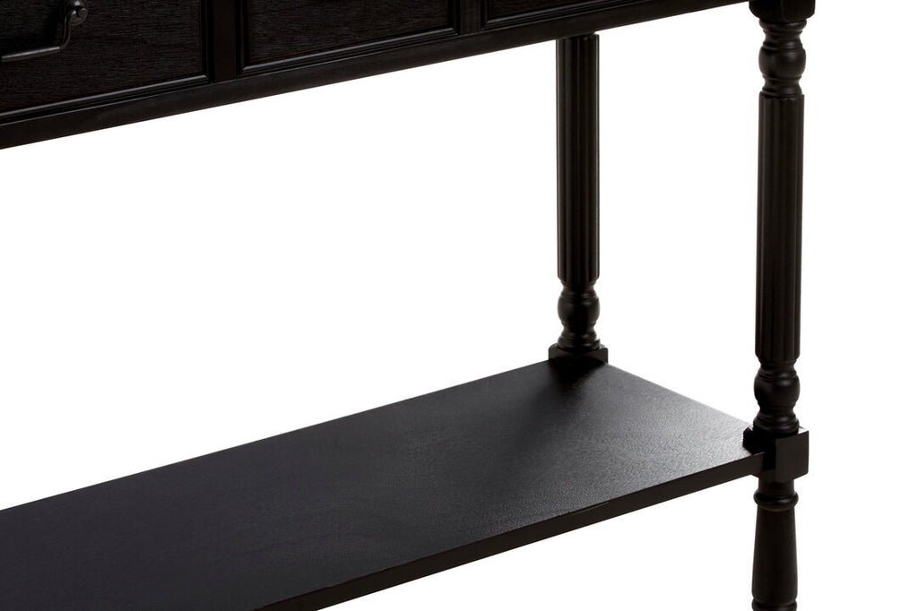 Harbour Three Drawer Console Table - Black