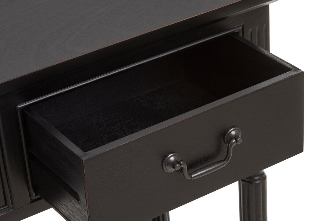 Harbour Three Drawer Console Table - Black