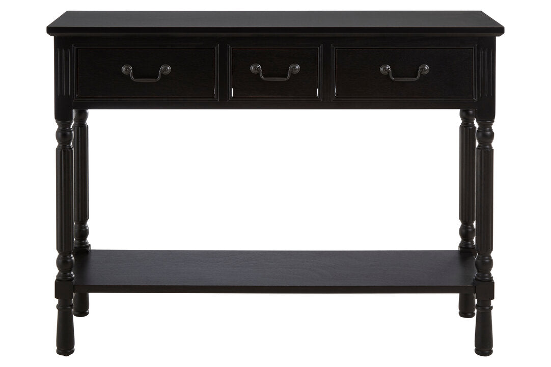 Harbour Three Drawer Console Table - Black