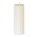 Harper Natural Glow 3.5x9 Texture Ribbed LED Candle