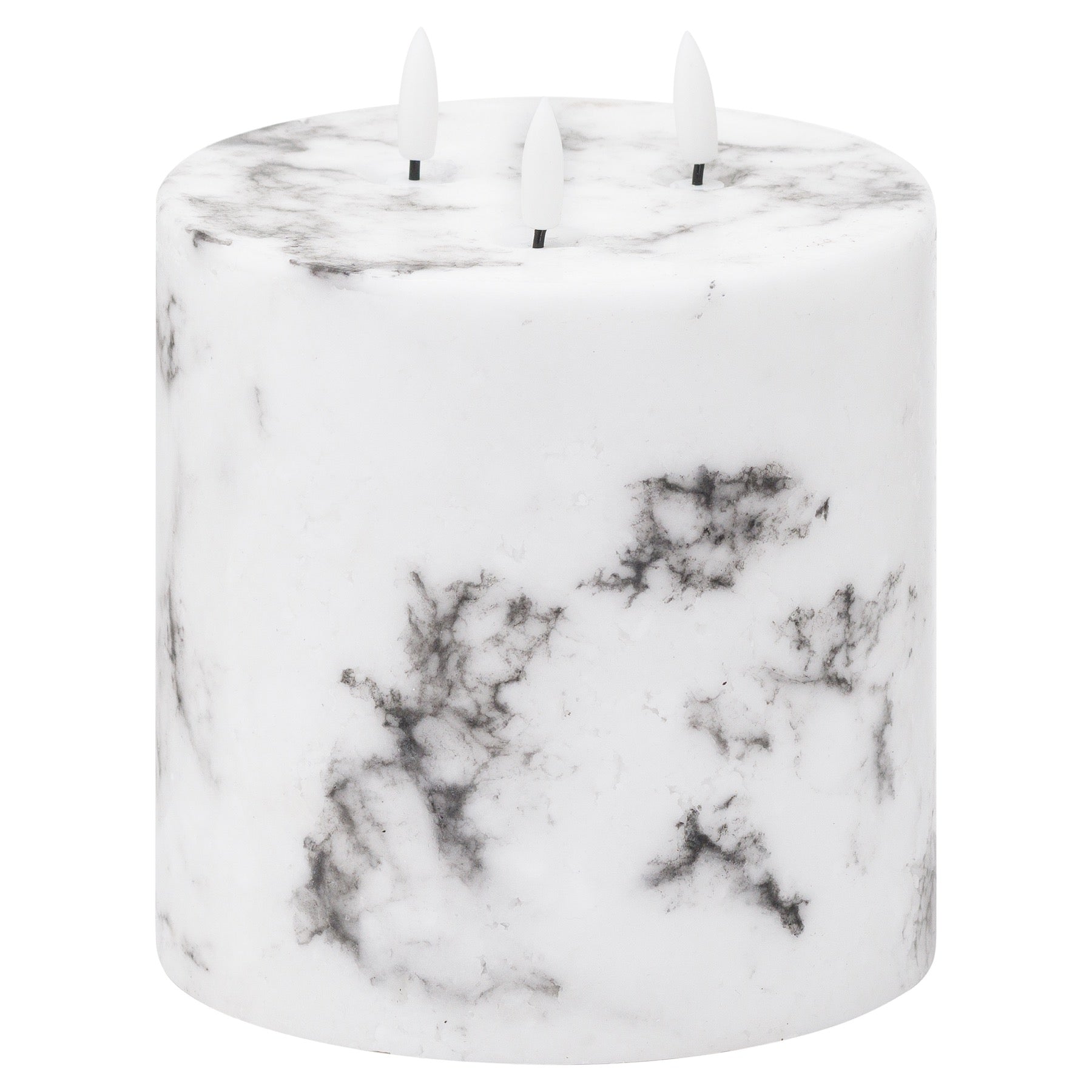 Harper Natural Glow 6x6 Marble Effect LED Candle