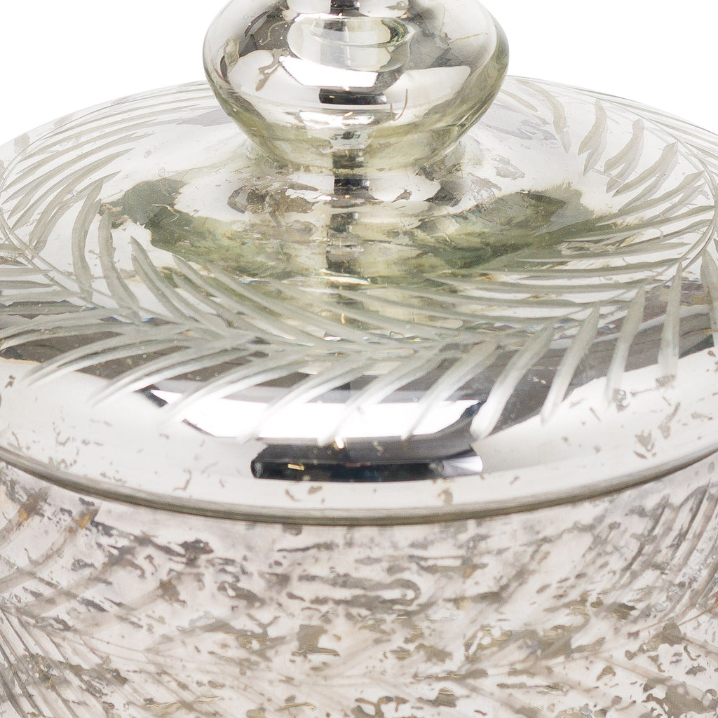 Estera Silver Foil Effect Trinket Jar - Small
