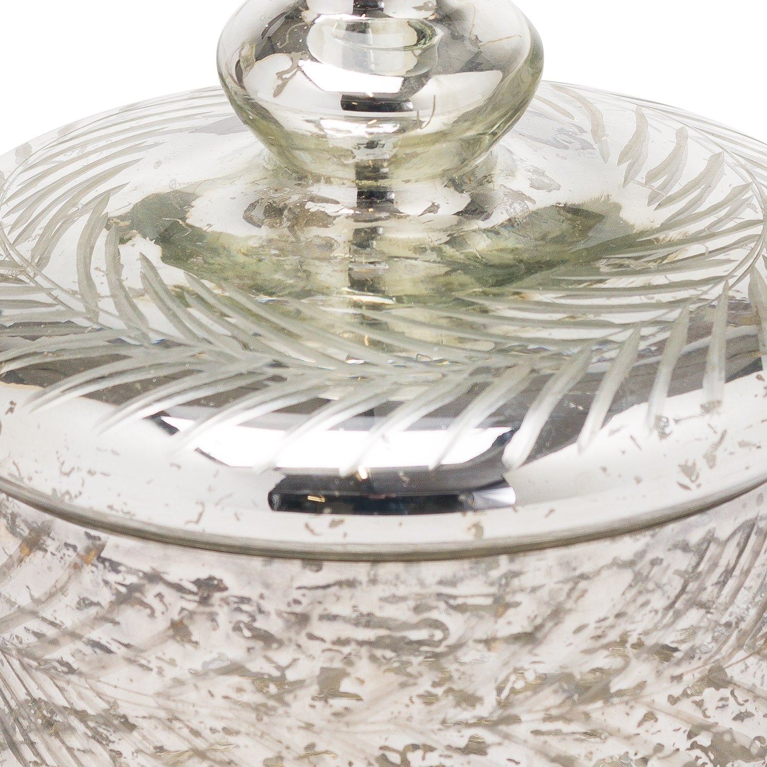 Estera Silver Foil Effect Trinket Jar - Small