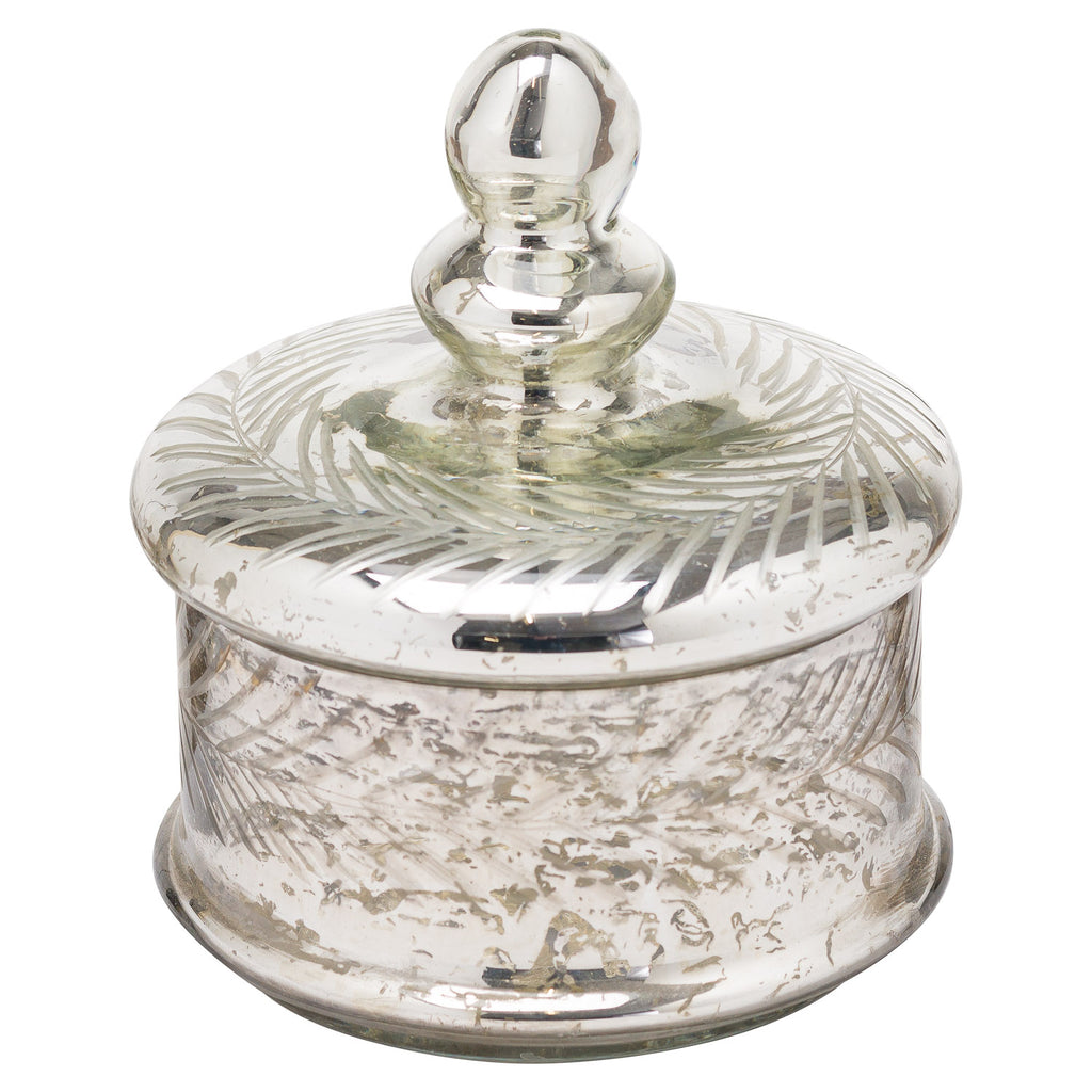 Estera Silver Foil Effect Trinket Jar - Small