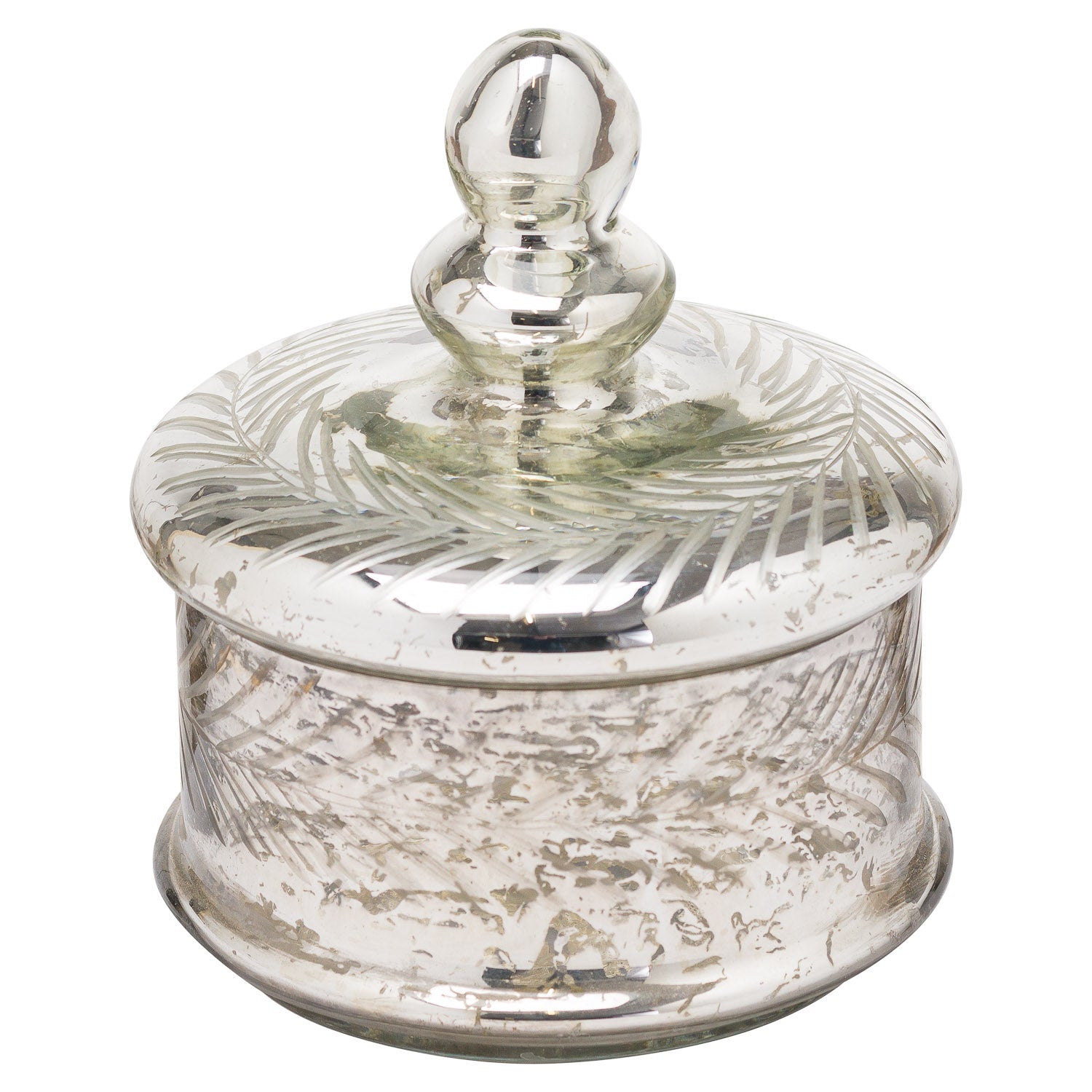 Estera Silver Foil Effect Trinket Jar - Small