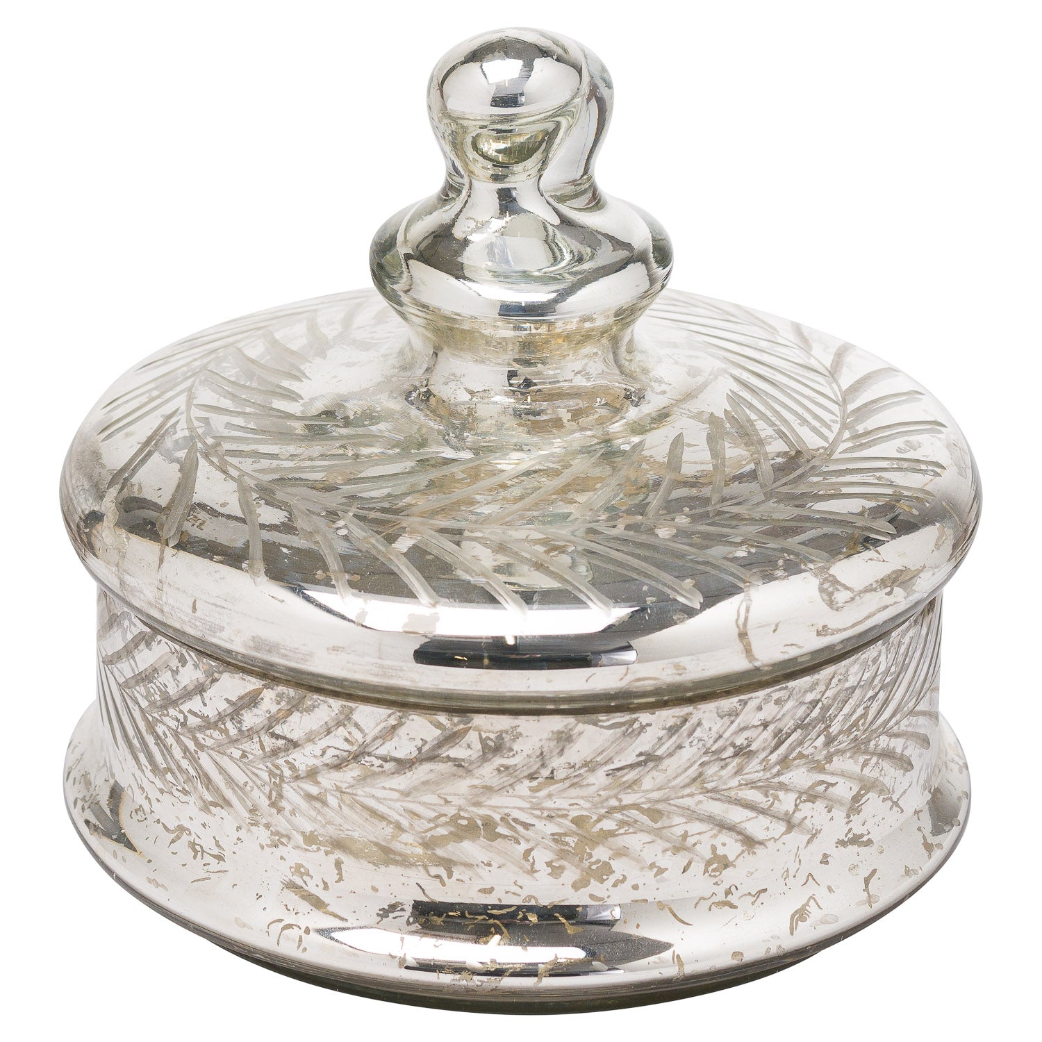 Estera Silver Foil Effect Trinket Jar - Large