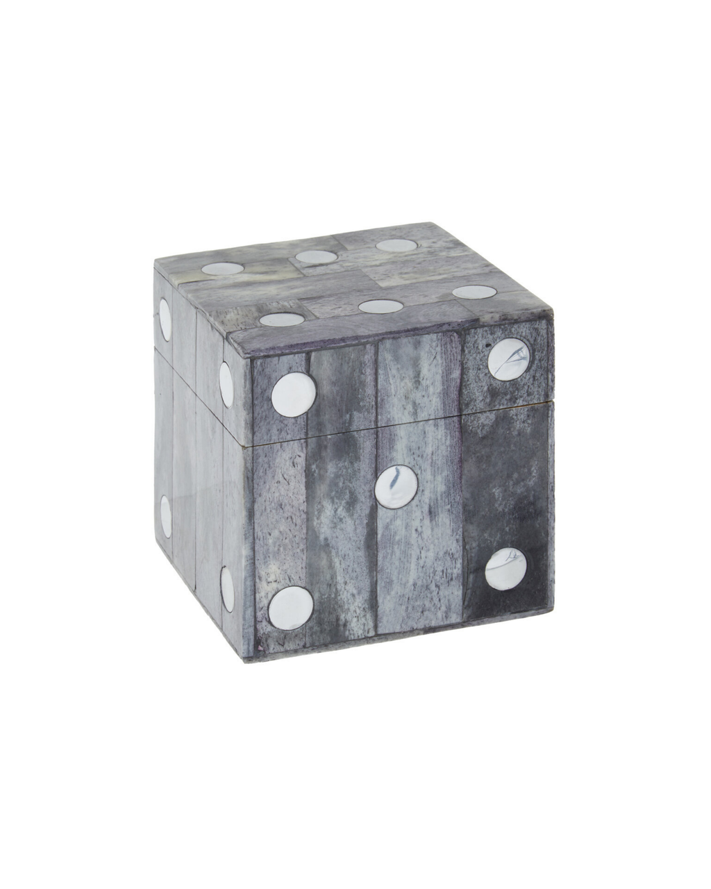 Jameson Grey Bone Dice Box with 5 Dice
