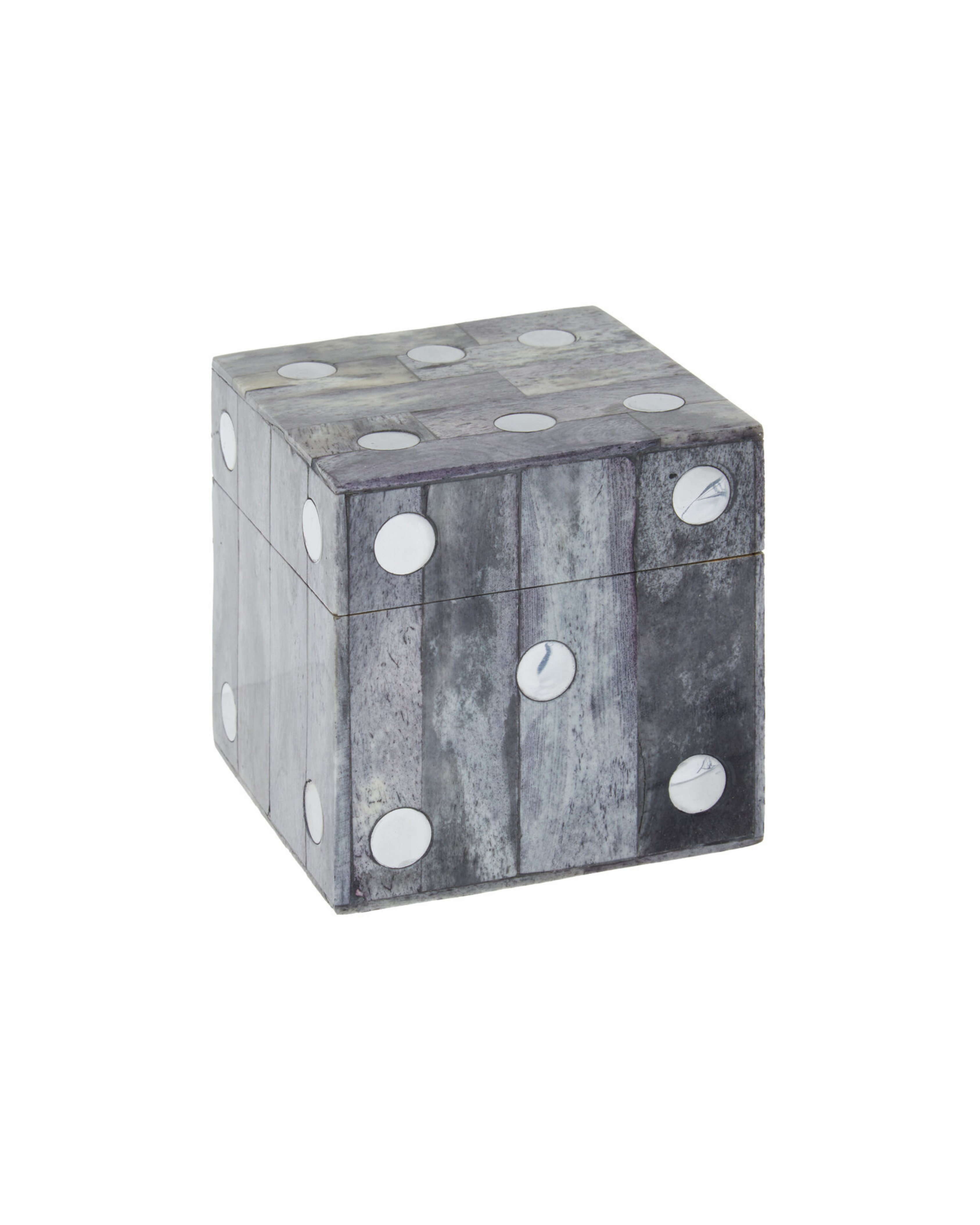 Jameson Grey Bone Dice Box with 5 Dice