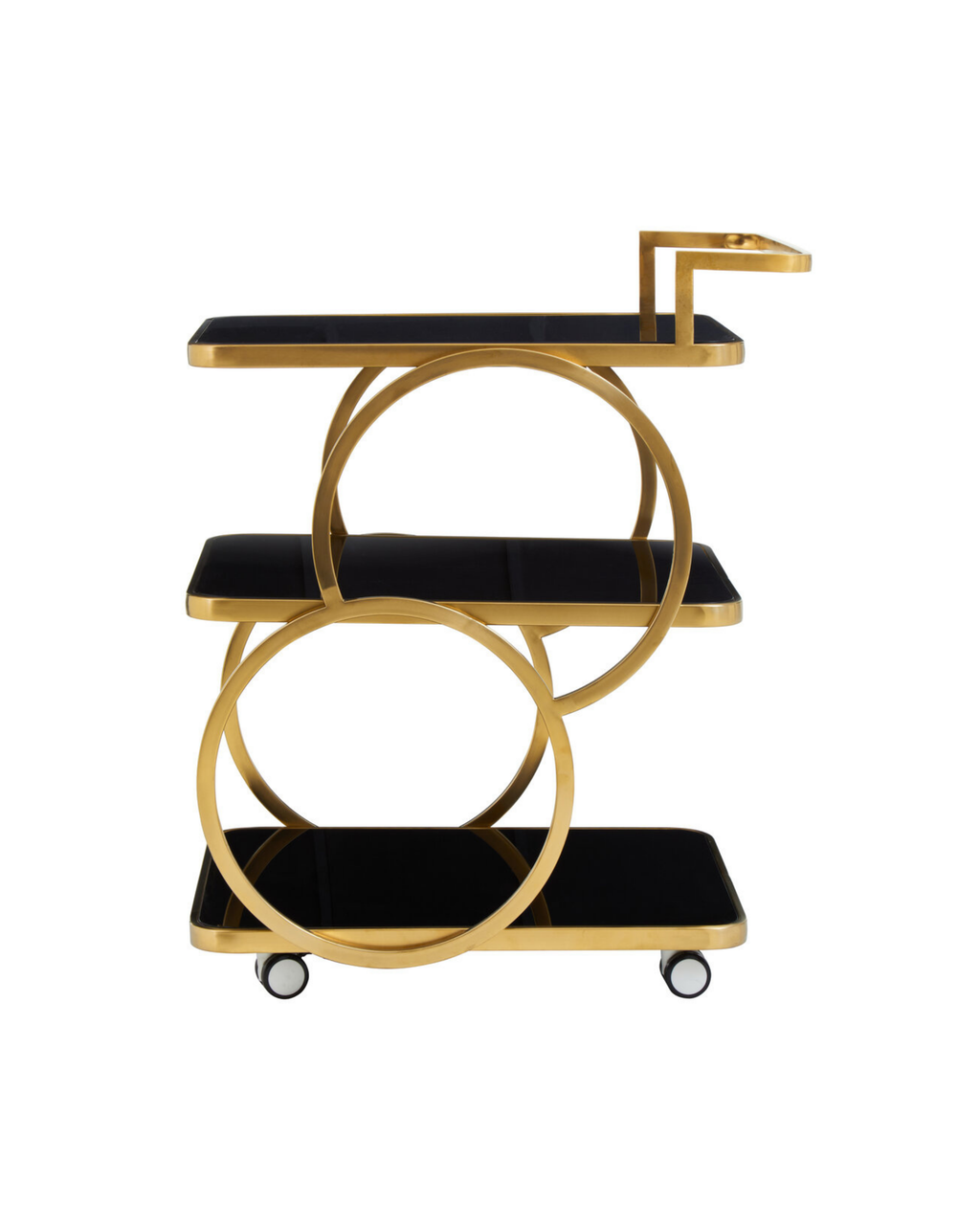 Amara Drinks Trolley - Gold & Black