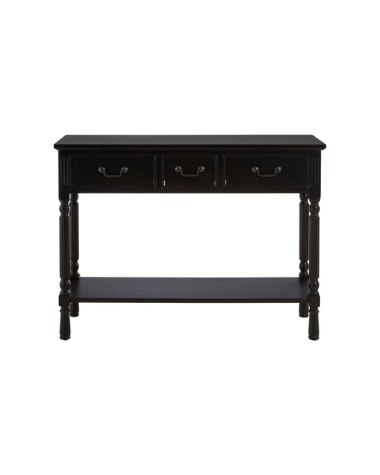Harbour Three Drawer Console Table - Black