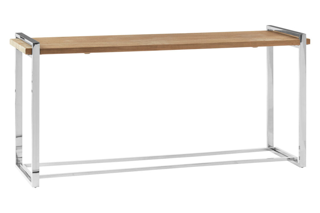 Marina Console Table - Elm & Polished Silver