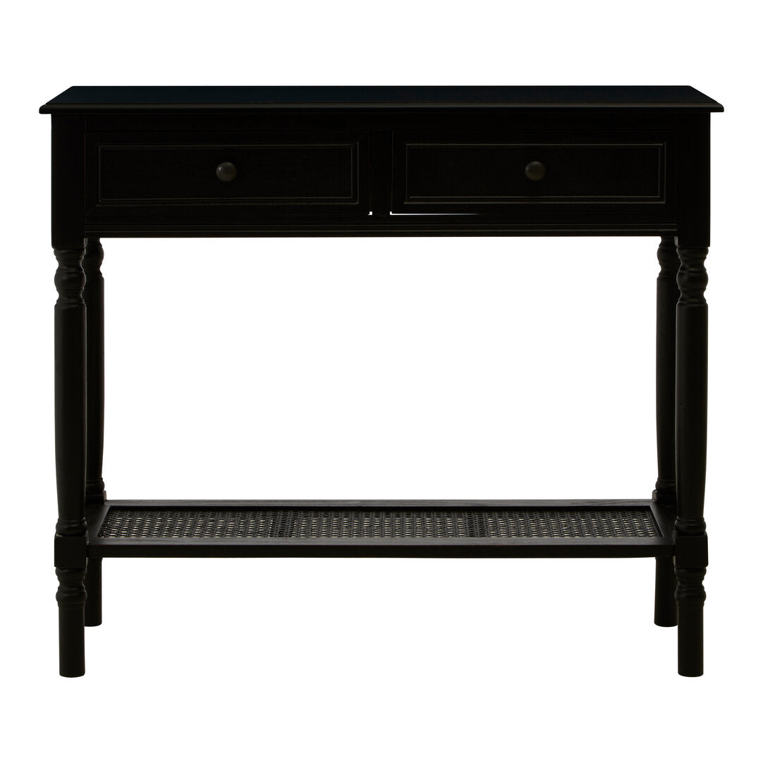 Harbour Two Drawer Console Table - Black