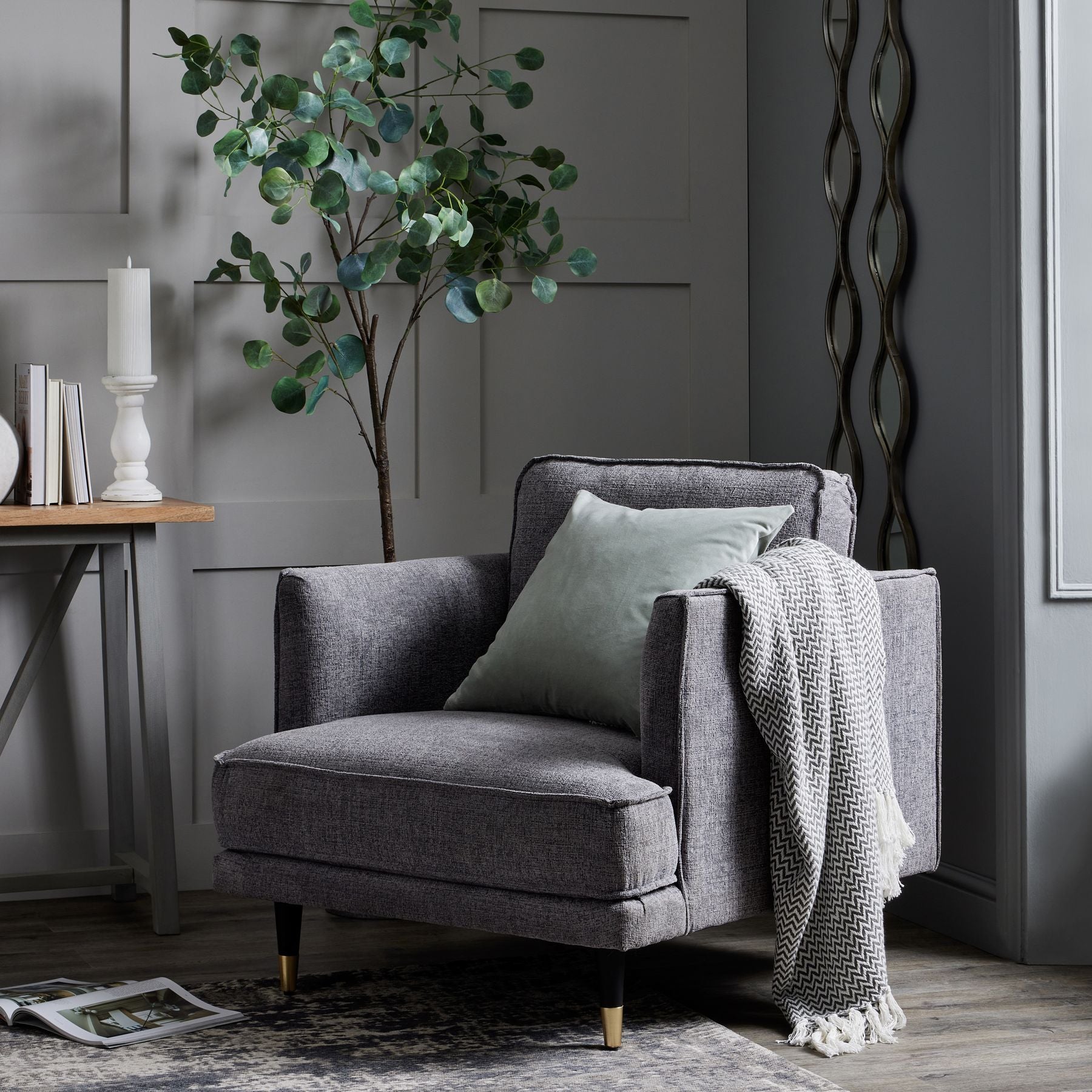 Avida Grey Large Arm Chair
