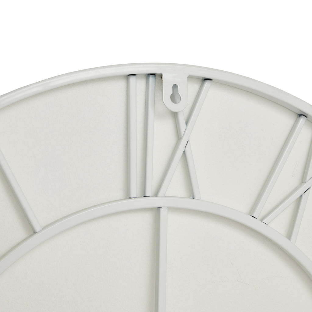 Capri White Skeleton Wall Clock