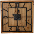 Norwood Square Wooden Wall Clock - Large