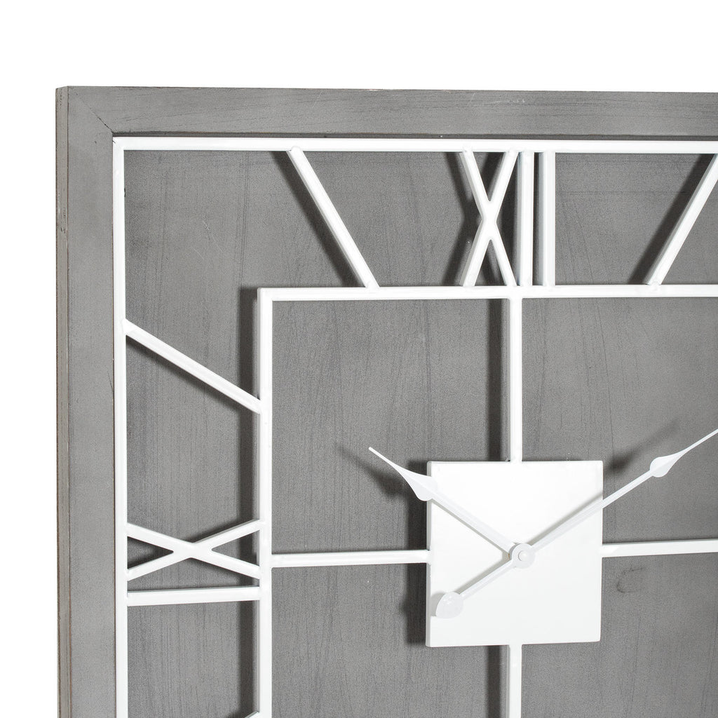 Norwood Grey Square Wall Clock