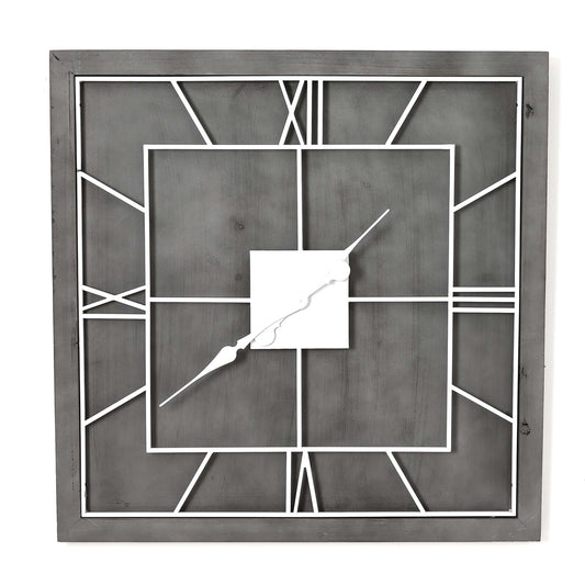 Norwood Grey Square Wall Clock