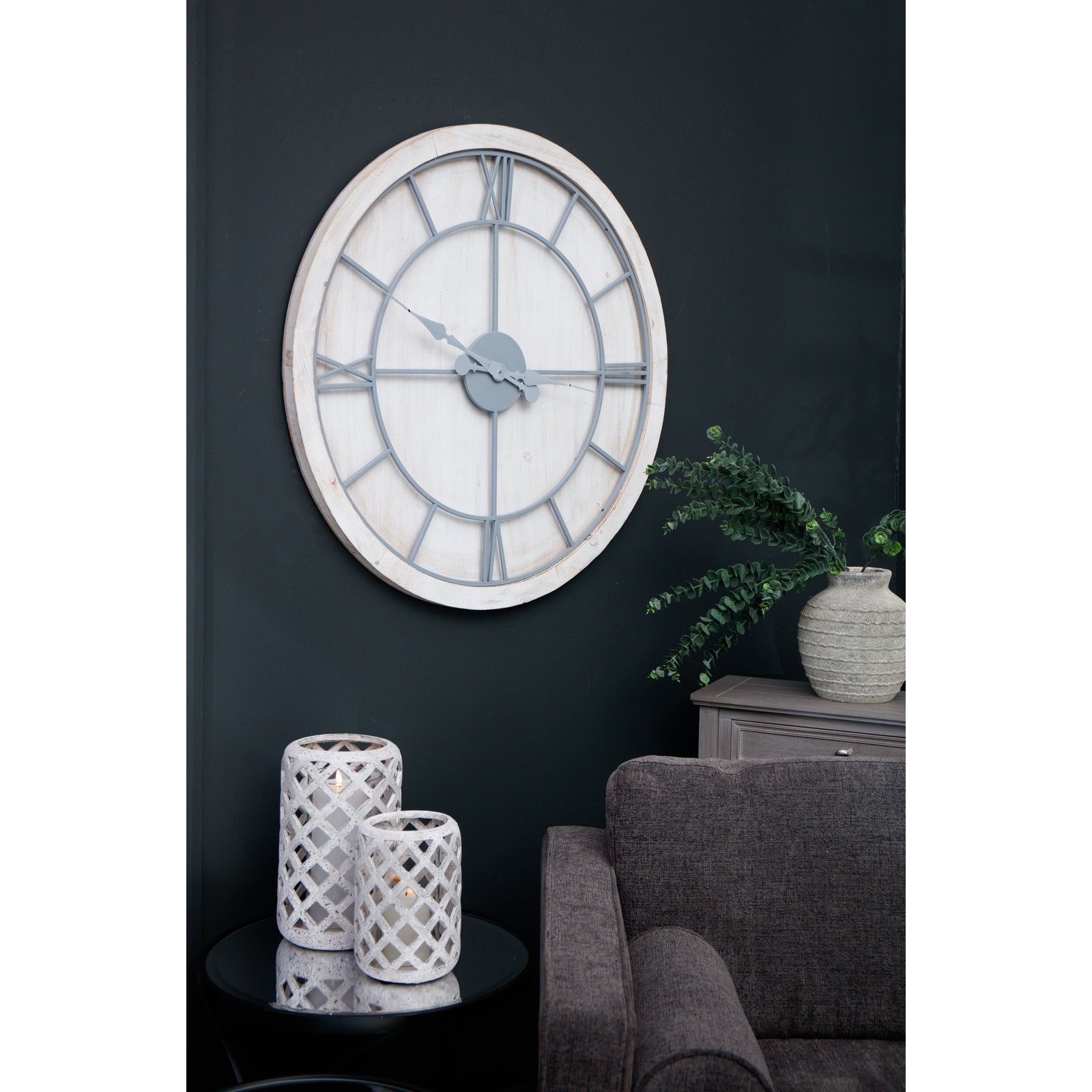 Norwood White Large Wall Clock
