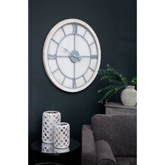 Norwood White Large Wall Clock