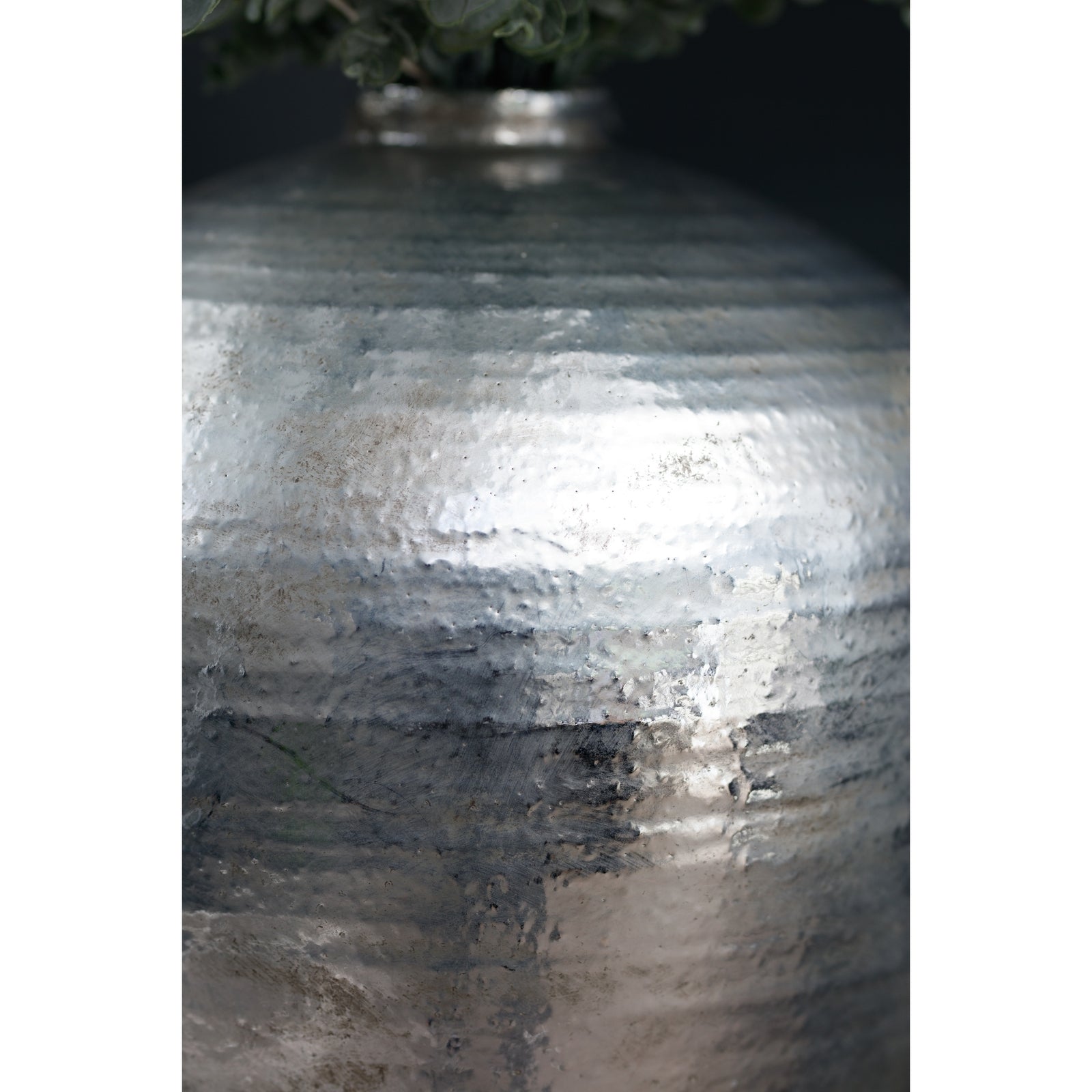 Lucente Hammered Silver Vase