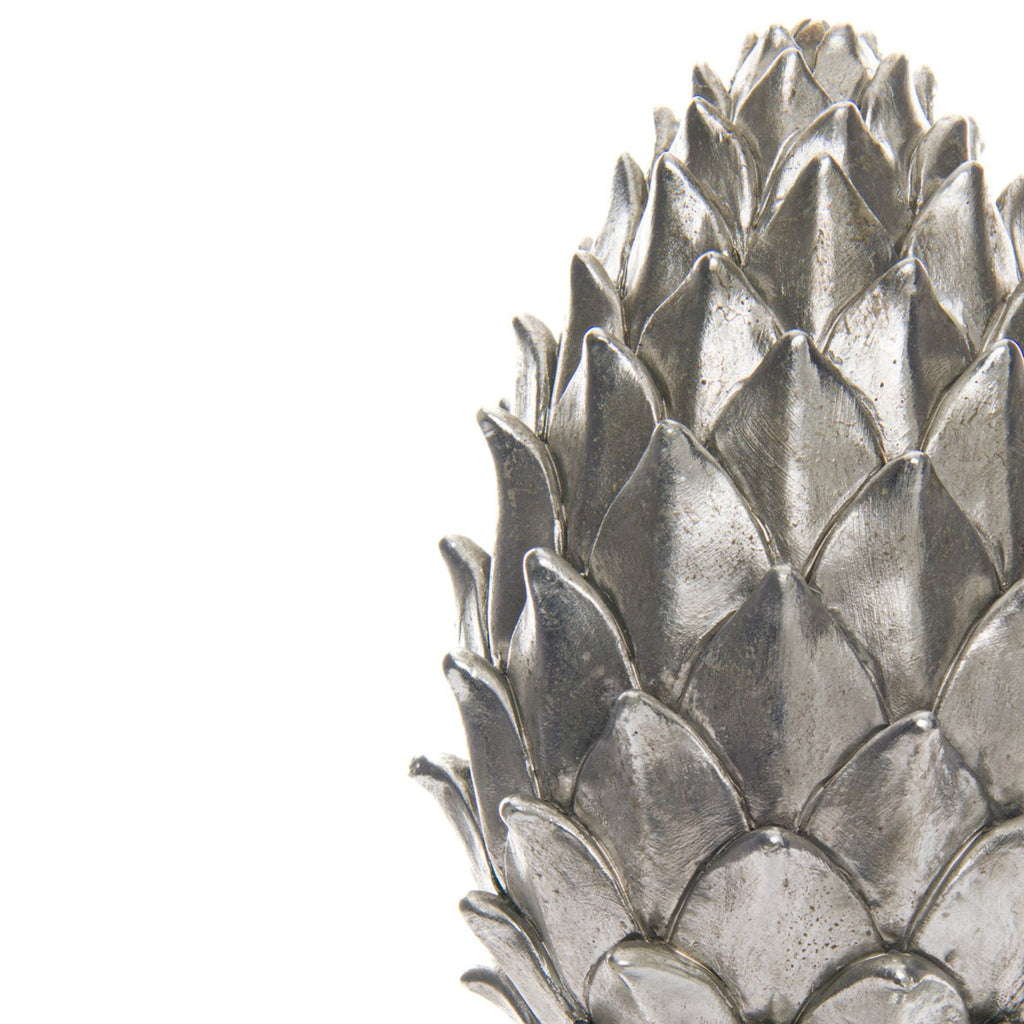 Brella Tall Silver Pinecone Finial - Large
