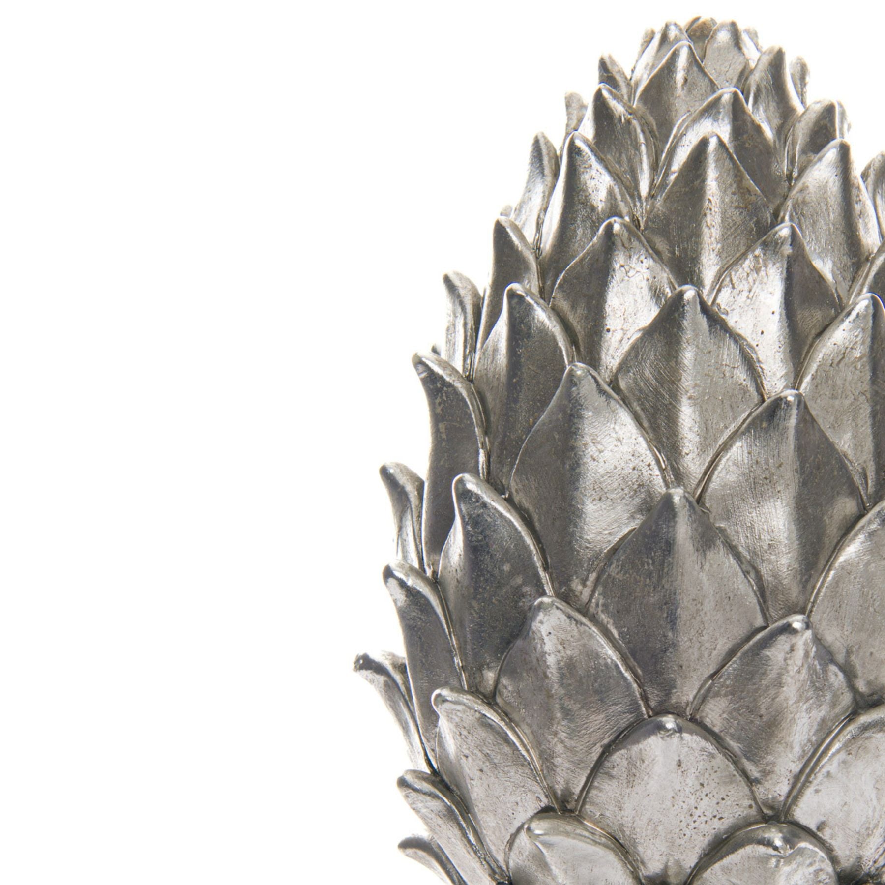 Brella Tall Silver Pinecone Finial - Large
