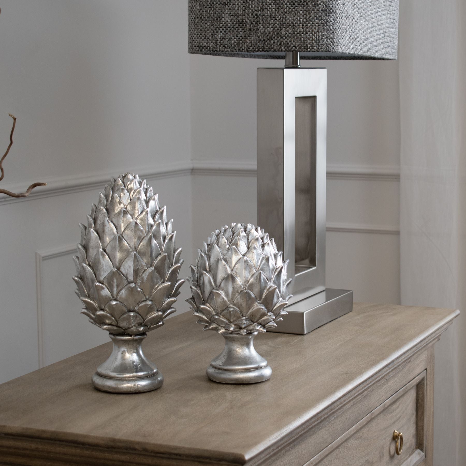 Carmel Pinecone Finial - Silver
