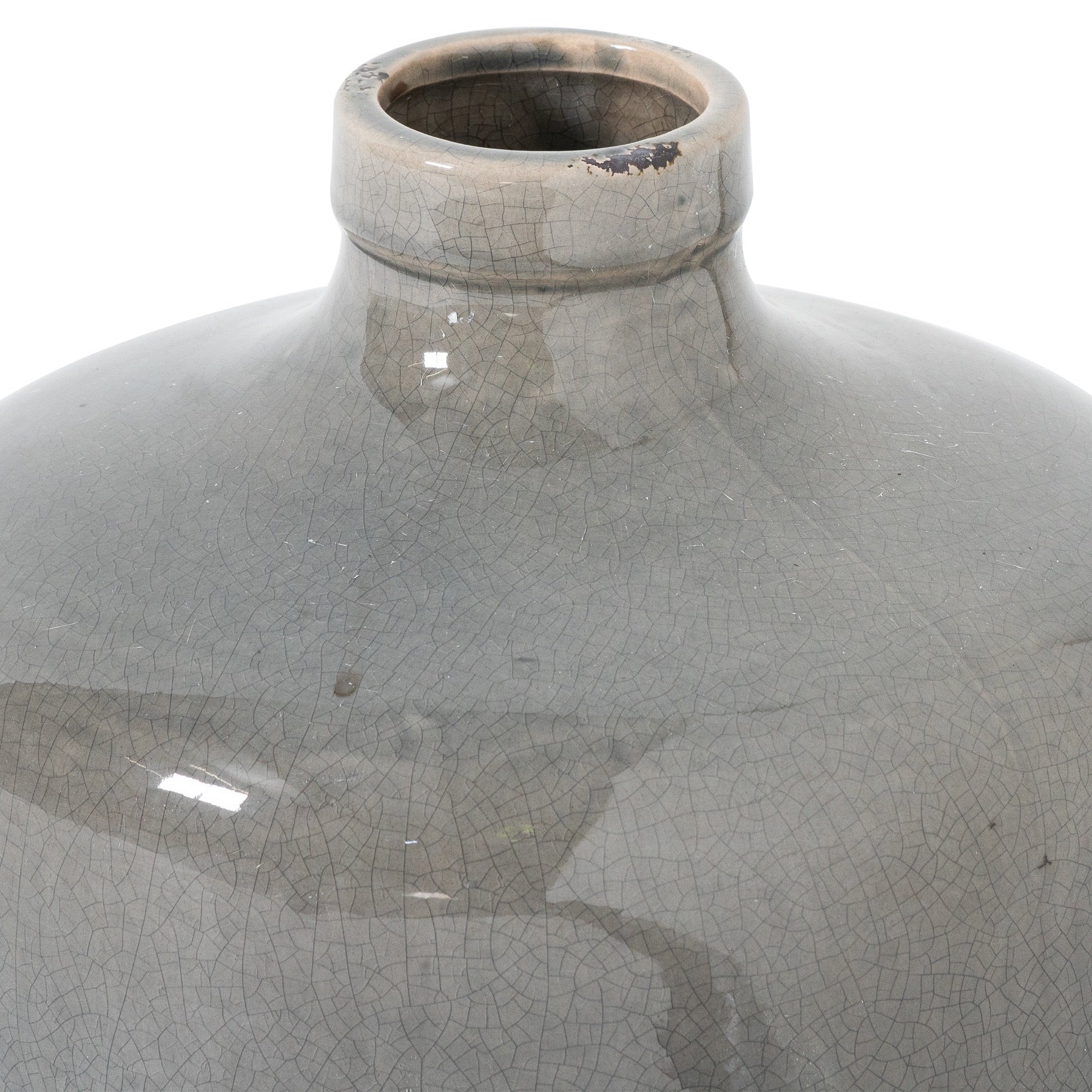 Tahoe Grey Glazed Chive Vase