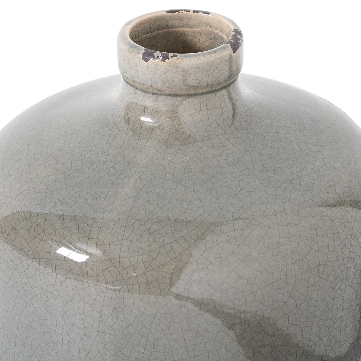 Tahoe Grey Glazed Eve Vase