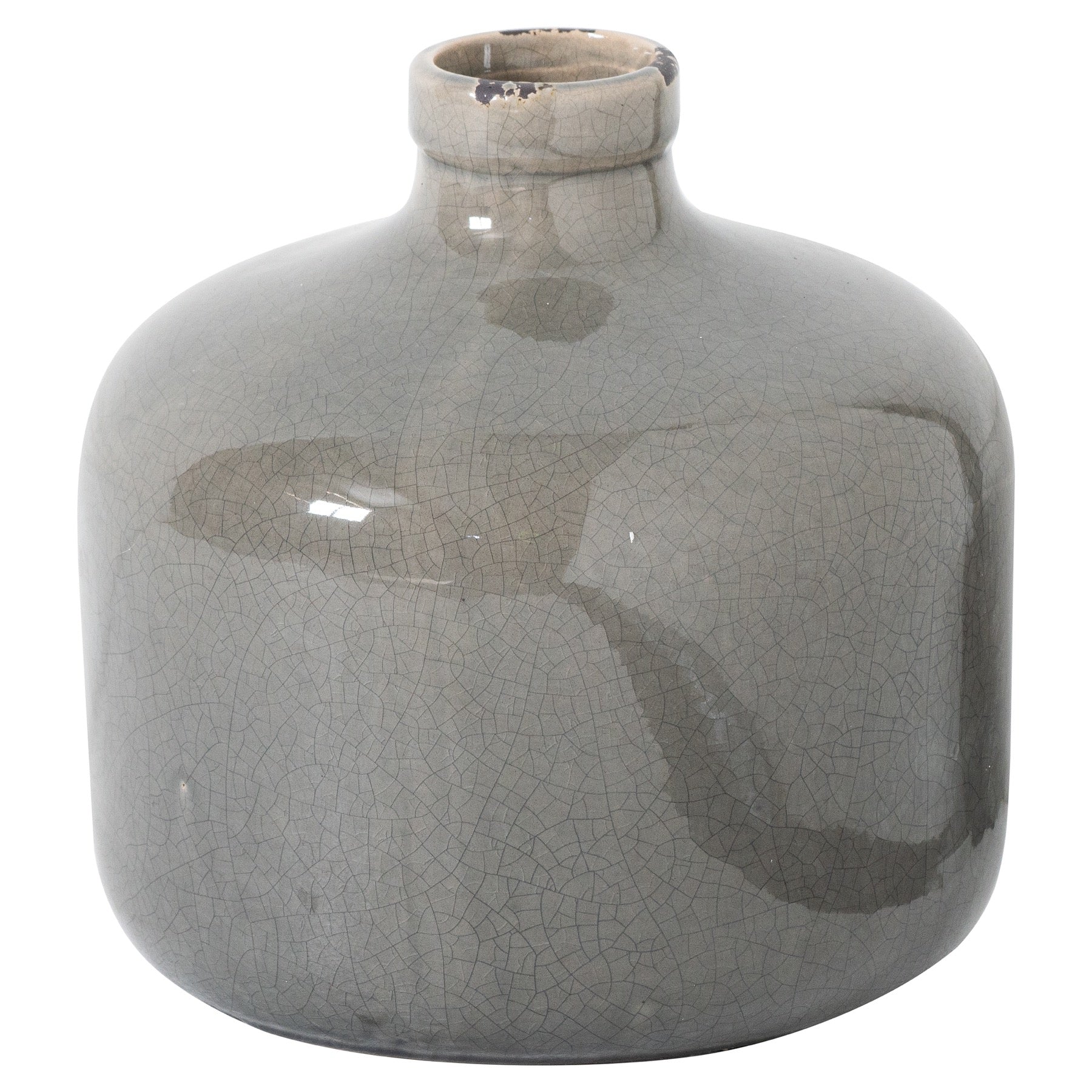 Tahoe Grey Glazed Eve Vase