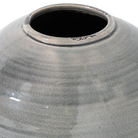 Tahoe Grey Glazed Tiber Vase