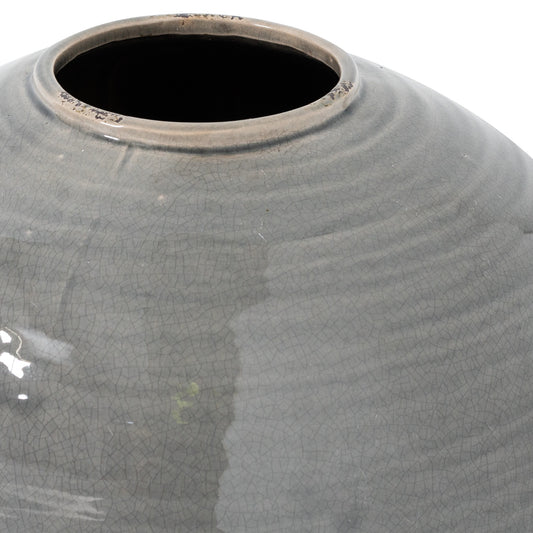Tahoe Grey Glazed Regola Vase