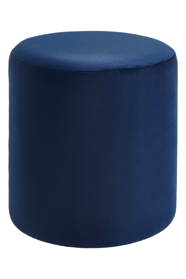 Arden Velvet Pouffe - Midnight Navy