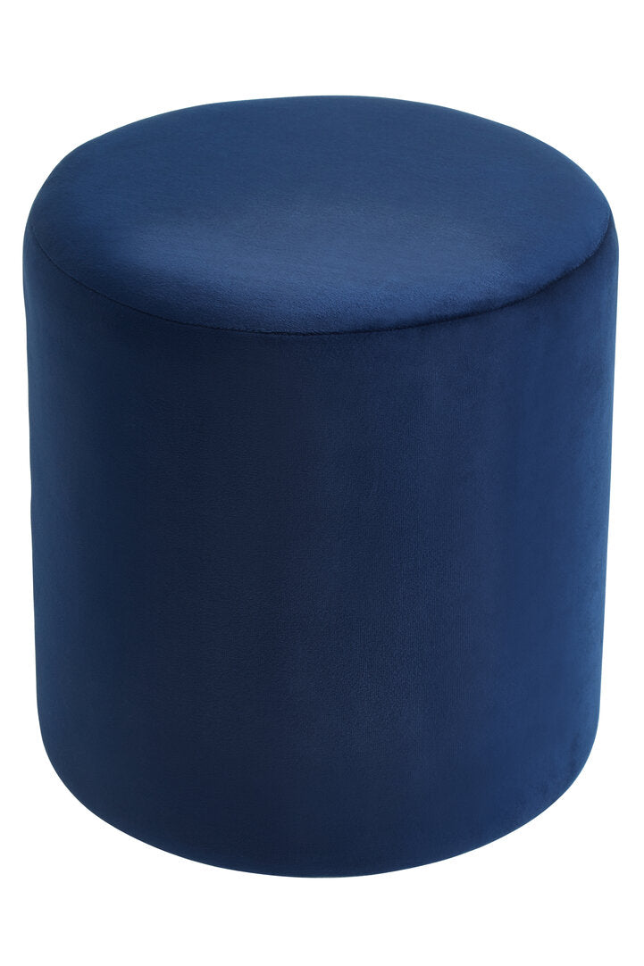 Arden Velvet Pouffe - Midnight Navy