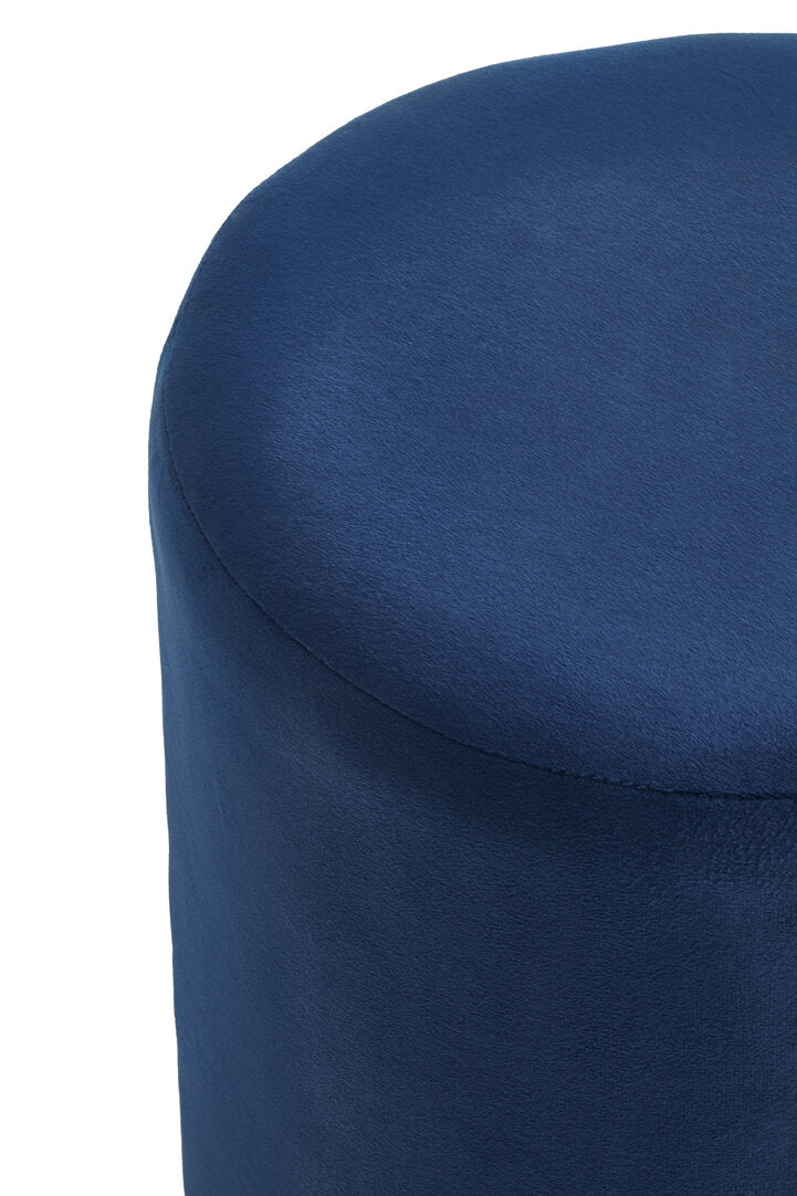 Arden Velvet Pouffe - Midnight Navy