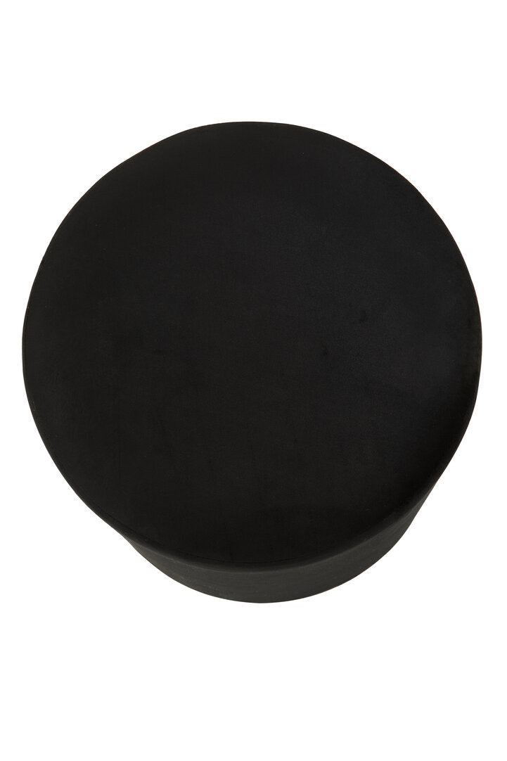 Black round object on a white background