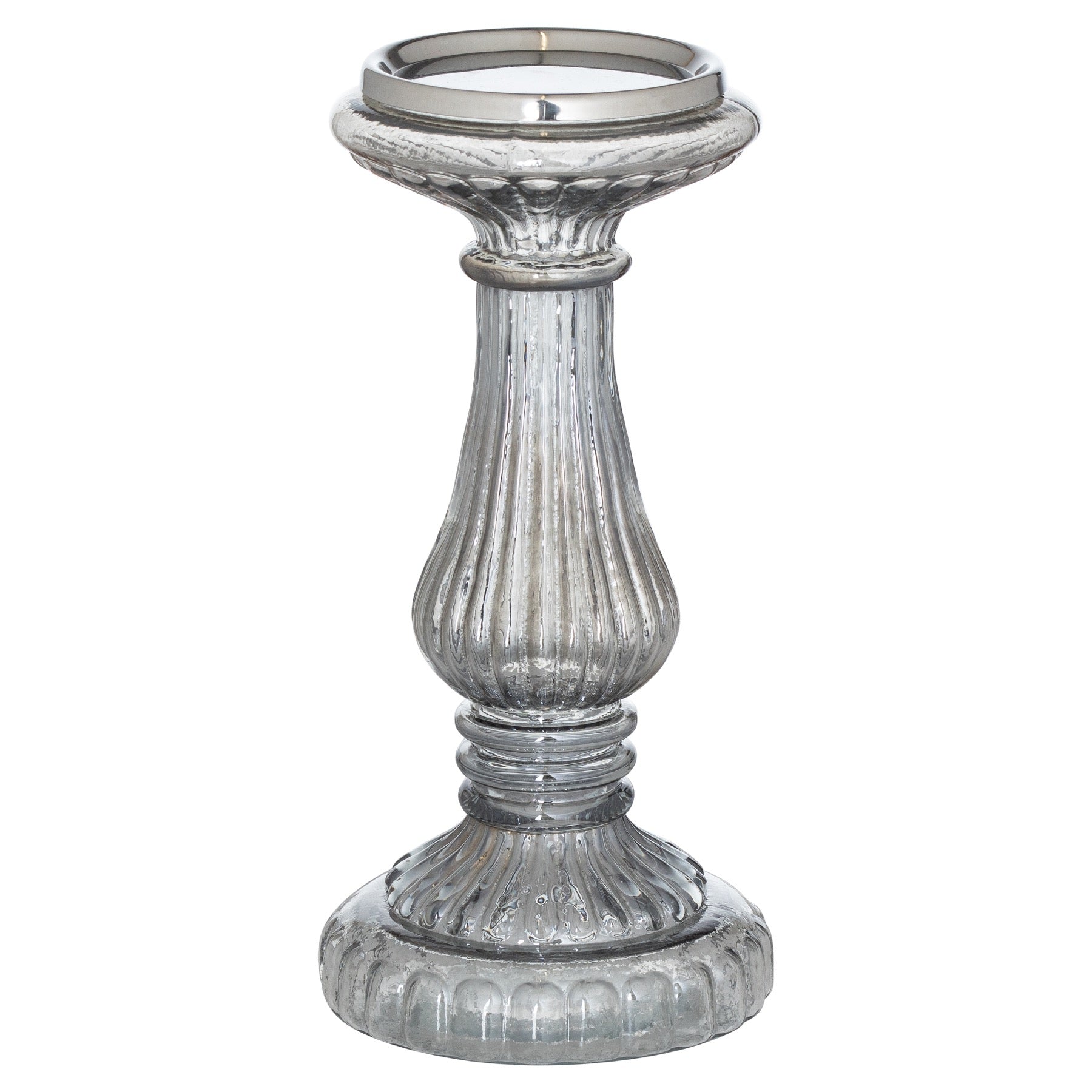 Seren Smoked Midnight Candle Pillar - Medium