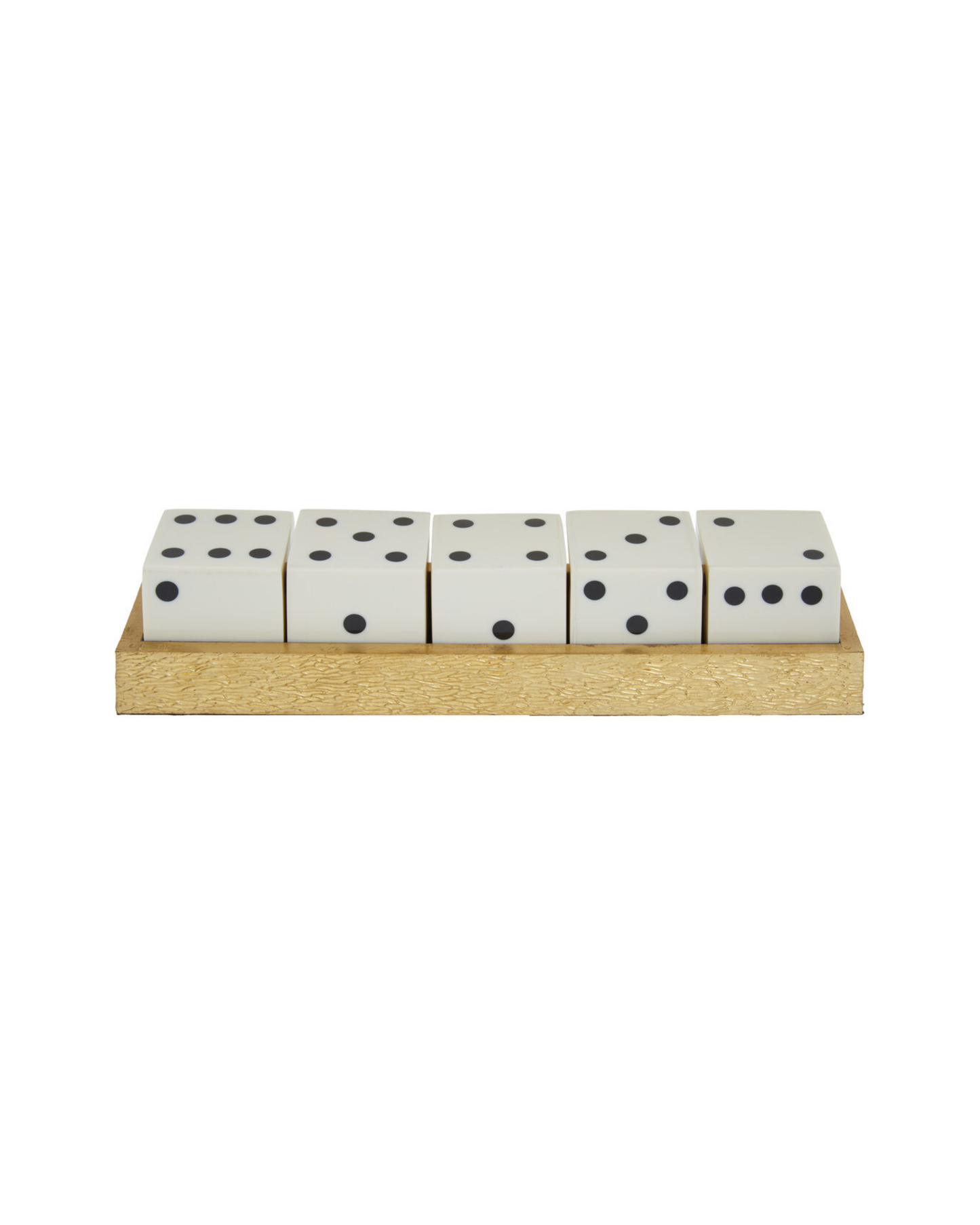 Dixon Dice Set - White & Gold